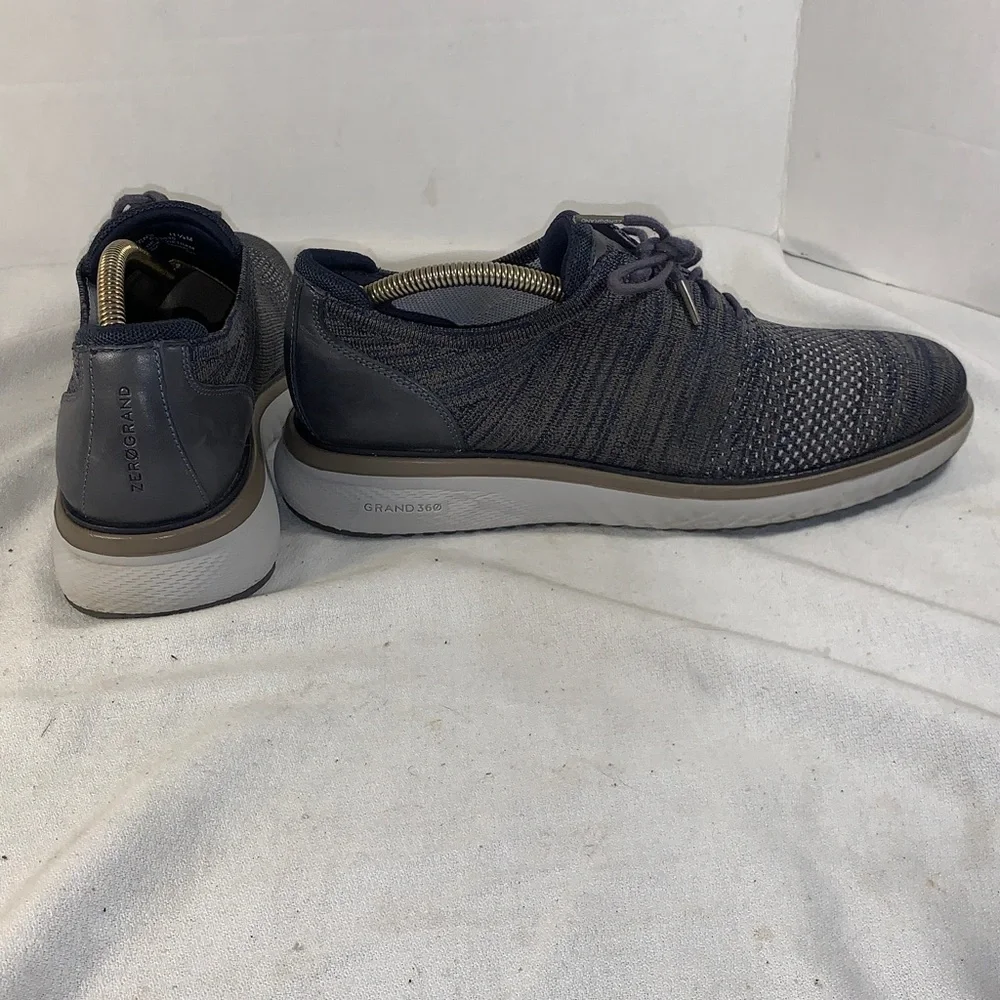 Cole Haan Men's Grand 500 Navy/White Knit Lace-Up Casual Sneakers